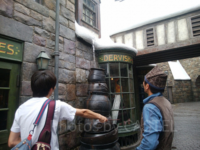 USJワンド・マジックの魔法スポット/水が飛び出す魔法