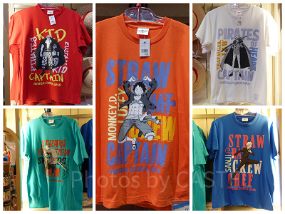 USJ×ワンピースコラボグッズ：キャラクターTシャツ