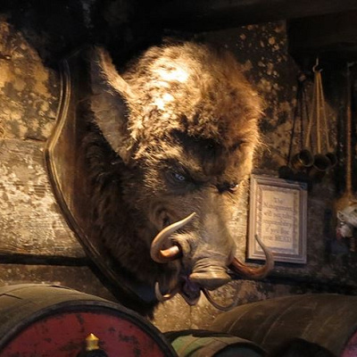 「ホッグズヘッド・パブ」のイノシシ