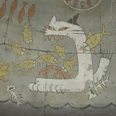 ムタの伝説を描いた壁画