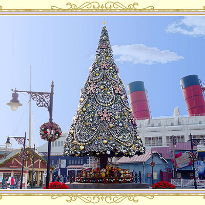 アメリカンウォーターフロントのクリスマスツリー