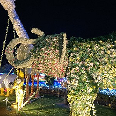 ウインターイルミネーション2021‐2022のアニマルトピアリー