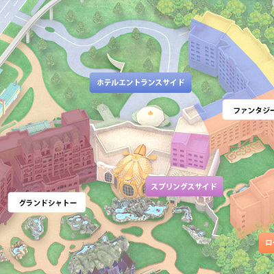 東京ディズニーシー・ファンタジースプリングスホテルのエリア分け