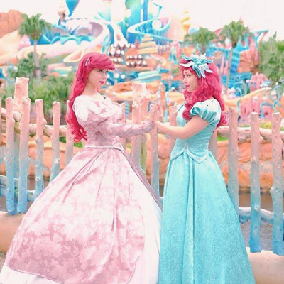 ピンクドレスのアリエル＆ブルードレスのアリエル