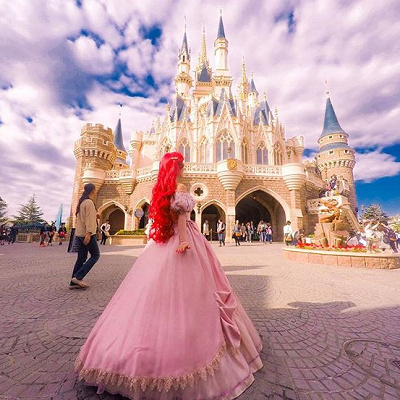 ピンクドレスのアリエル