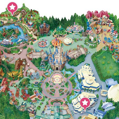 東京ディズニーランドでは、クリッターカントリーとトゥモローランドにあります