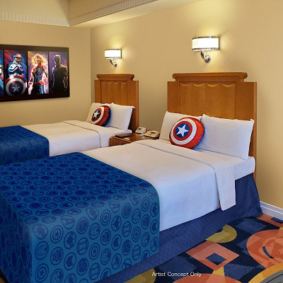 ディズニーアンバサダーホテルのアベンジャーズコラボルーム