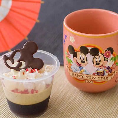 黒みつゼリー＆きなこムース、スーベニアカップ付き