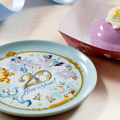 ブルーベリームースケーキ、スーベニアプレート付き