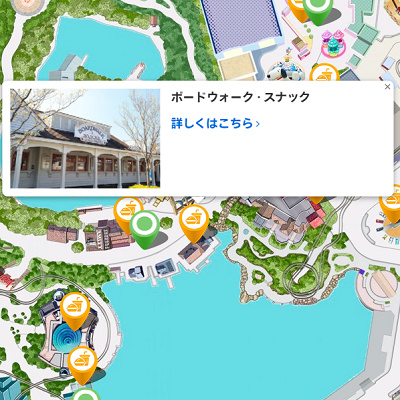 ボードウォークスナックの場所