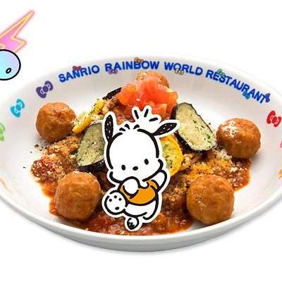 ポチャッコのチキンボールのせボロネーゼ