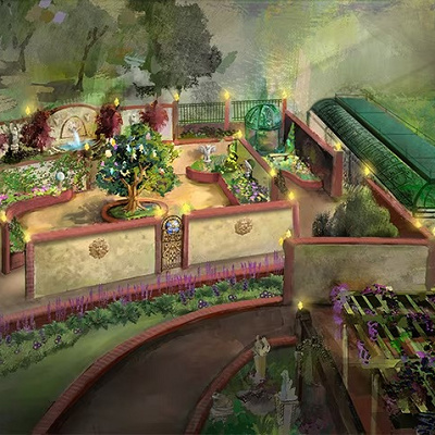 カリフォルニアディズニーのホーンテッドマンションエリア拡大：屋外Qラインの拡張