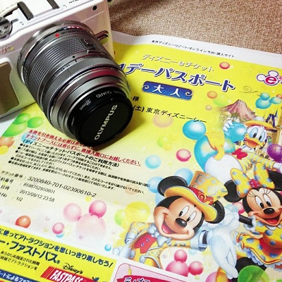 カメラとディズニーeチケット
