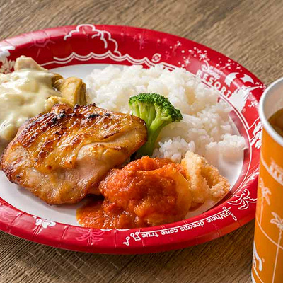 チキンとエビのアソートプレート