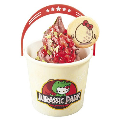 ジュラシックパーク×ハローキティのチョコサンデーバケツ付