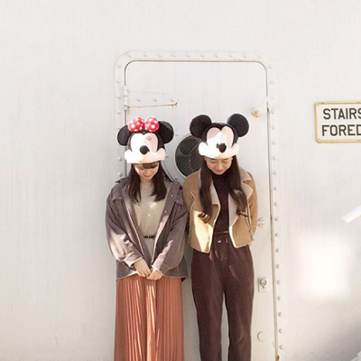 ミッキーのファンキャップとのコーデ