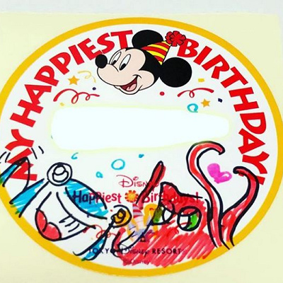 ディズニーのバースデーシール