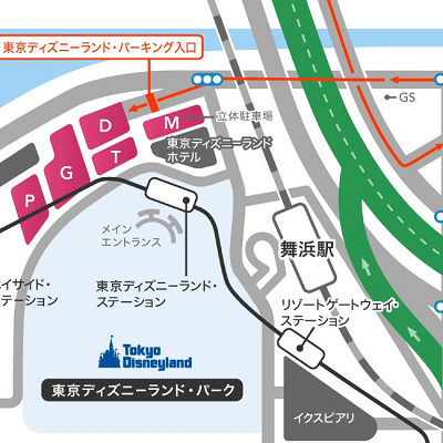 ディズニーの駐車場地図