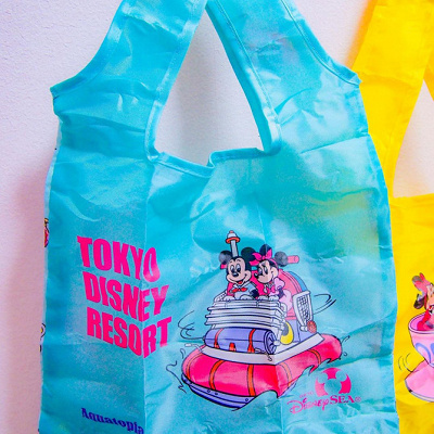 ディズニーリゾート限定エコバッグ⑤：アクアトピア（水色）