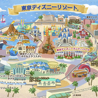 ディズニーリゾートのマップ
