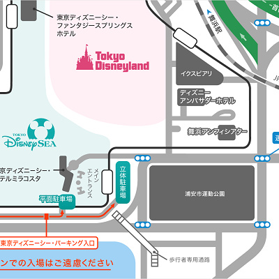 ディズニーシー駐車場の地図