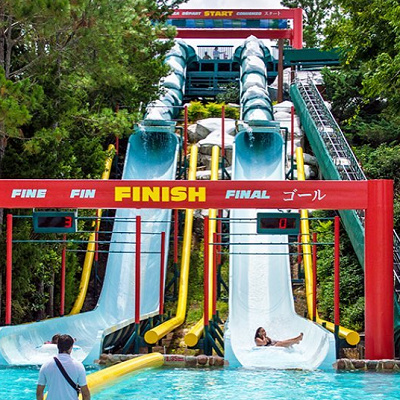 2人でタイムを競うダウンヒルダブルディッパー