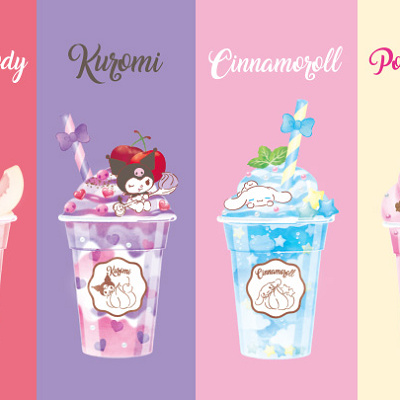 ピューロランドで味わえるドリンクがデザインされています