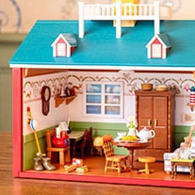 ダッフィーのドールハウス：アーント・ペグズ・ヴィレッジストアがモチーフ