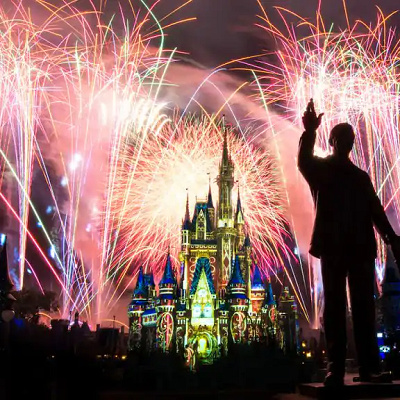 WDWの花火の様子