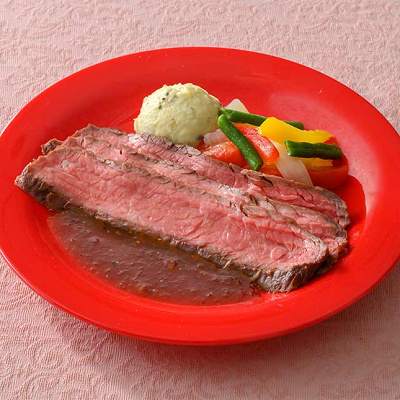 フランクステーキ、和風ソース