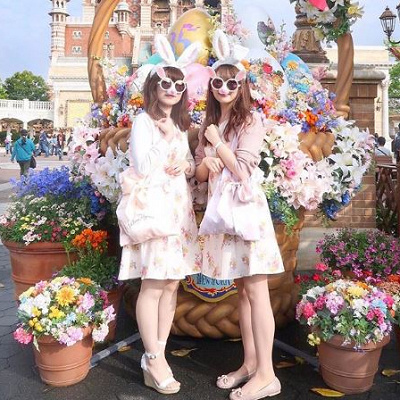 花柄ワンピース