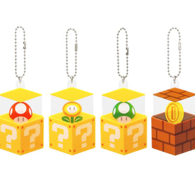 ギミックキーチェーンセット（ハテナブロック/レンガブロック）