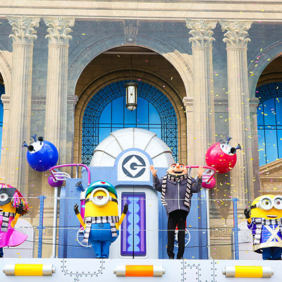 USJのショーにも出演しているグルーとミニオンズ♪