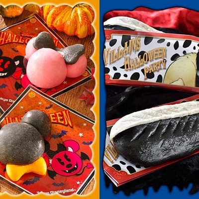 ハロウィンバージョンのミッキーまんとミニーまん（写真左）