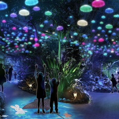 はなぶんサンクスイルミ「旅うさぎと光の国」(公式サイト)