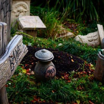 ホーンテッドマンションのお庭