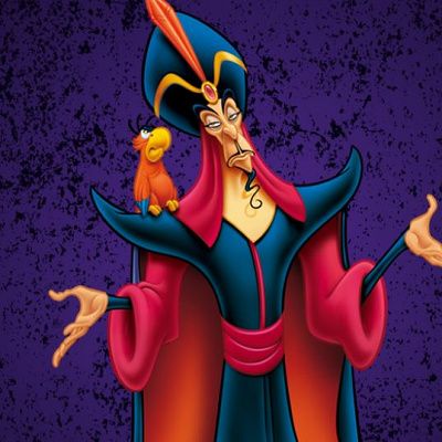 ジャファーの肩に乗っている鳥がイアーゴ