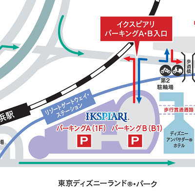 イクスピアリ駐車場地図