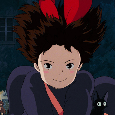 魔女の修行に旅立つキキとジジ