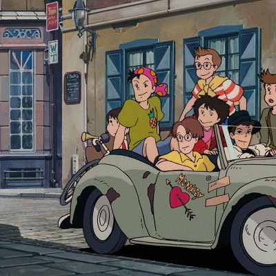 トンボの友達と遭遇するキキ／魔女の宅急便