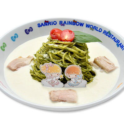 キキララのクリームジェノベーゼパスタ