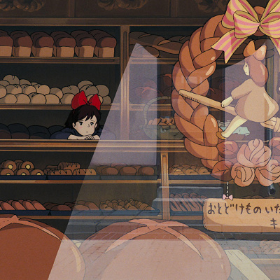 宅配のお客を待つキキ／魔女の宅急便