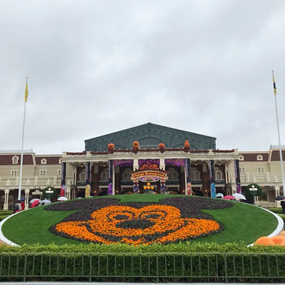 東京ディズニーランドのエントランス周辺には、たくさんのキャラクターが遊びに来てくれる