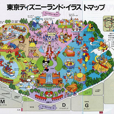 東京ディズニーランド開園当時のマップ