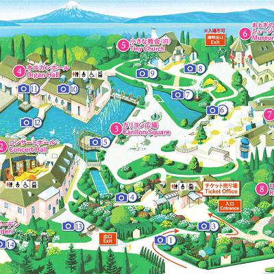 河口湖オルゴールの森園内マップ
