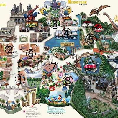 ポップコーンバケツの販売場所の地図