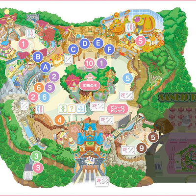 サンリオピューロランドの地図