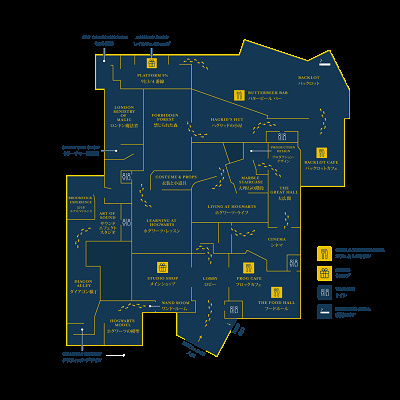 スタジオツアー東京内のマップ