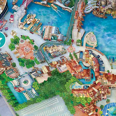 タワー・オブ・テラー・メモラビリアの地図