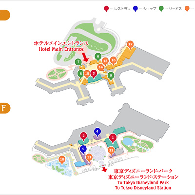 東京ディズニーランドホテルの館内マップ